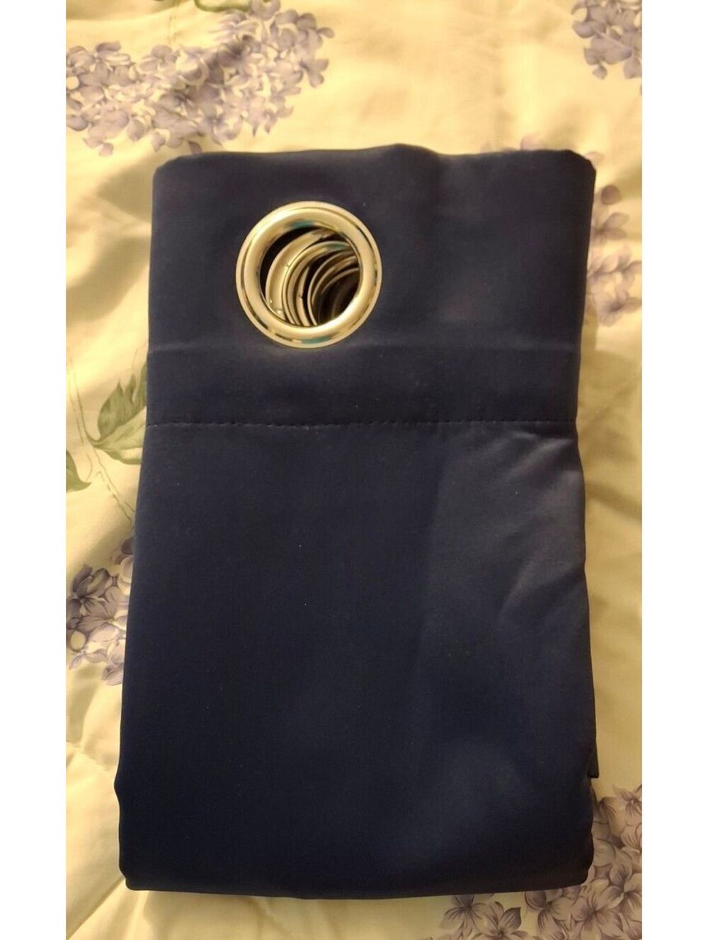NWT Navy Blue Curtain 2 Panels with Silver Grommets 40x63